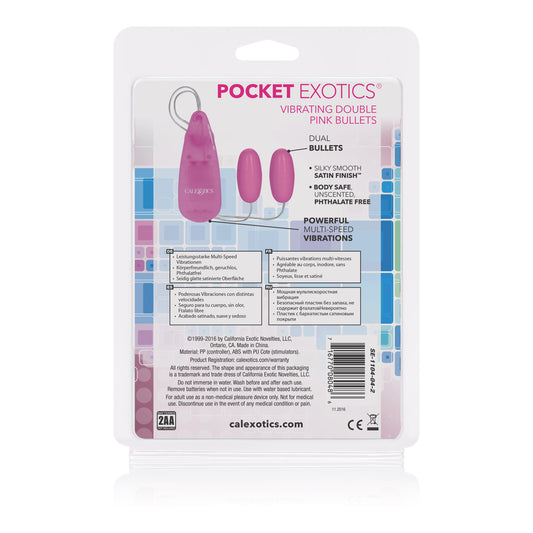 Pocket Exotics Dble Bullets Pnk