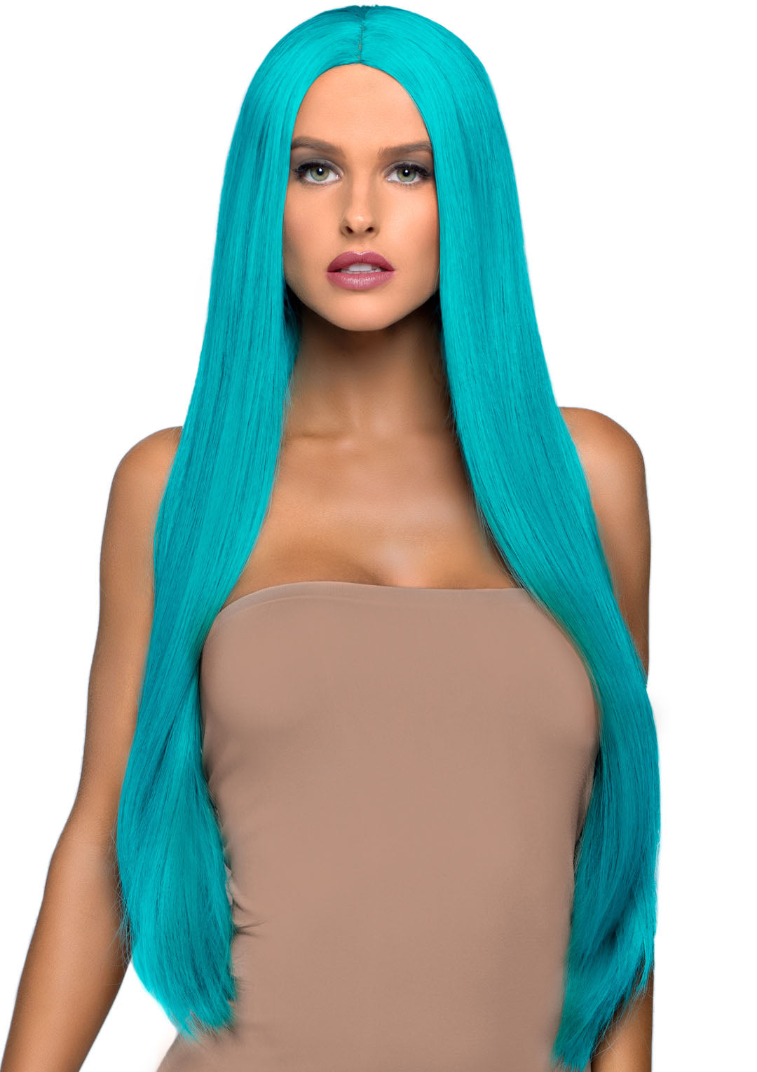 33 Inch Long Straight Wig Turq