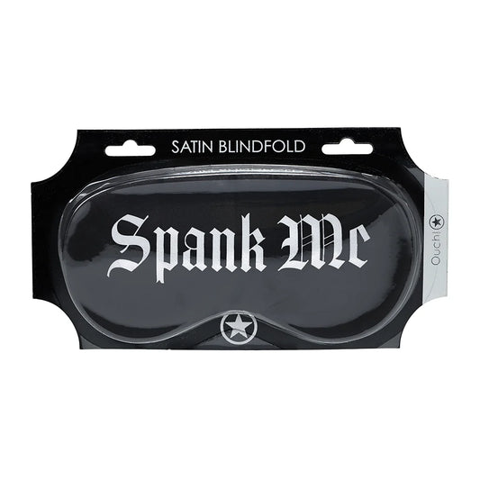 Ouch! Spank Me Satin Mask Black