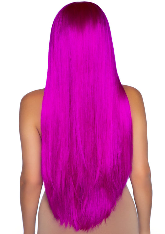 33 Inch Long Straight Wig Raspberry