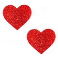 Neva Nude Glitter Red Heart Pasties