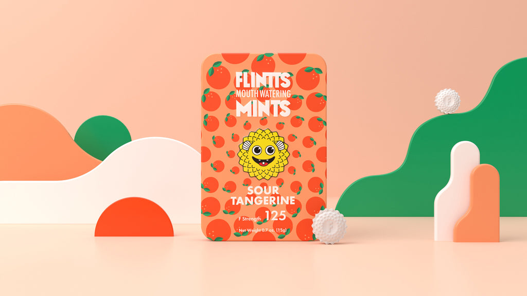 Flintts Mouth Watering Mints Sour Tangerine