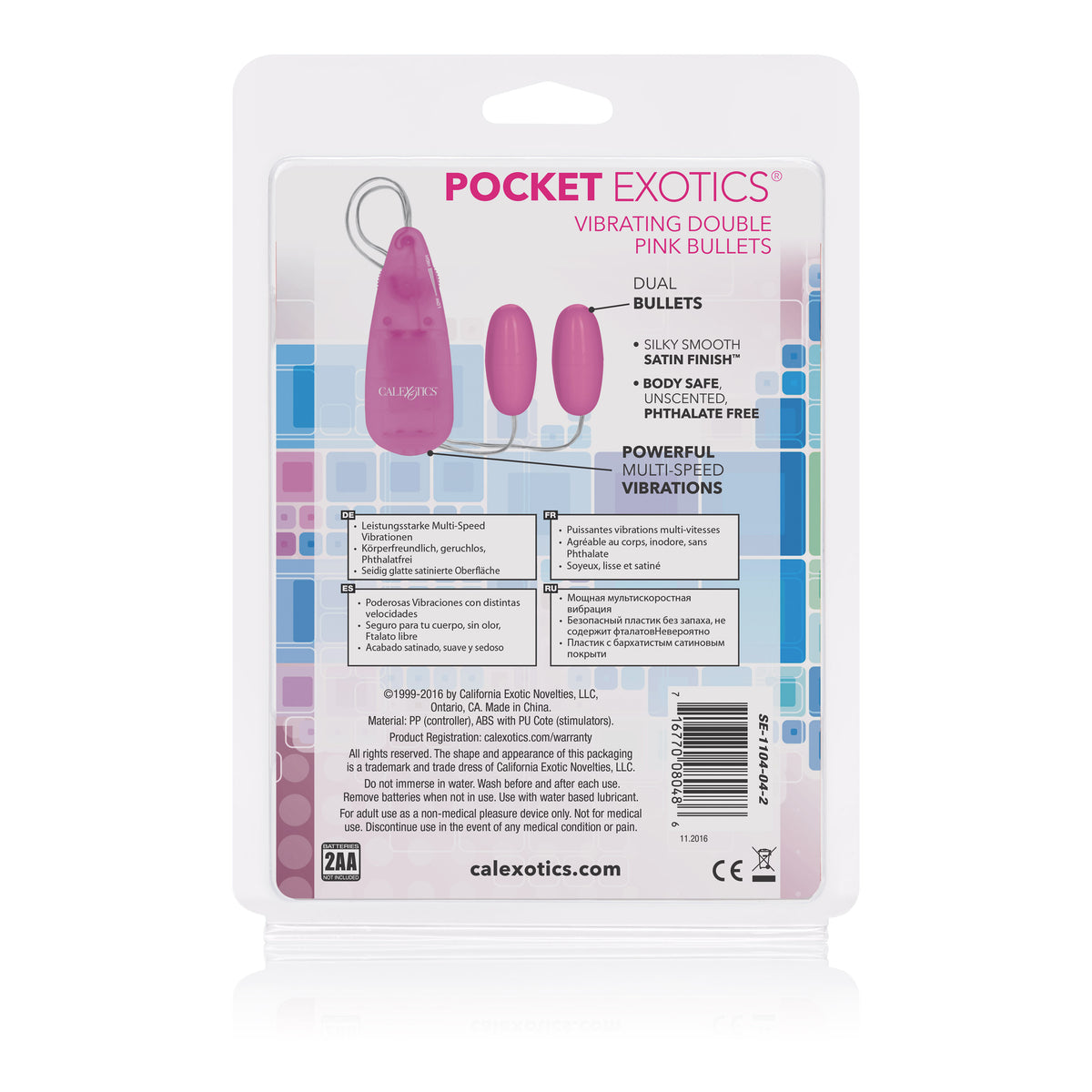 Pocket Exotics Dble Bullets Pnk