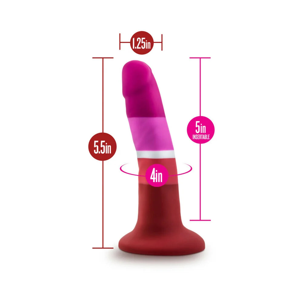 Avant Pride P3 Beauty Silicone Dildo 6in - Multicolor