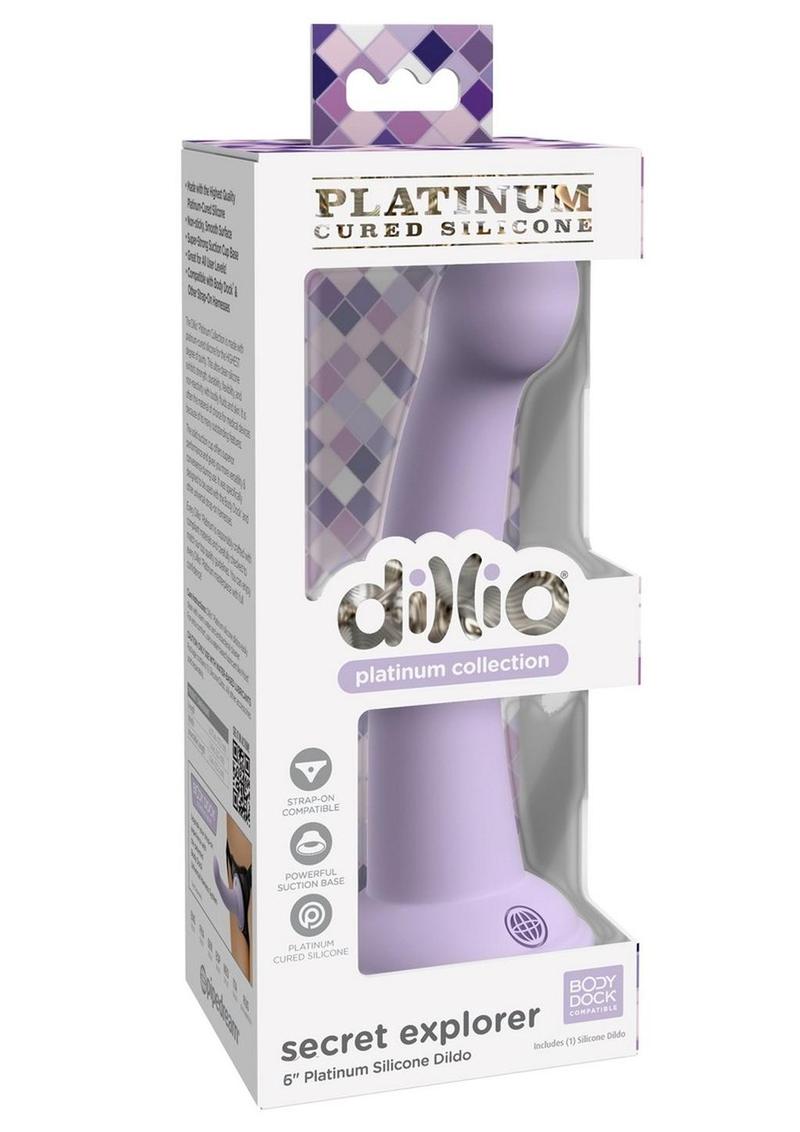 Dillio Platinum Silicone Dildo 6in Purp
