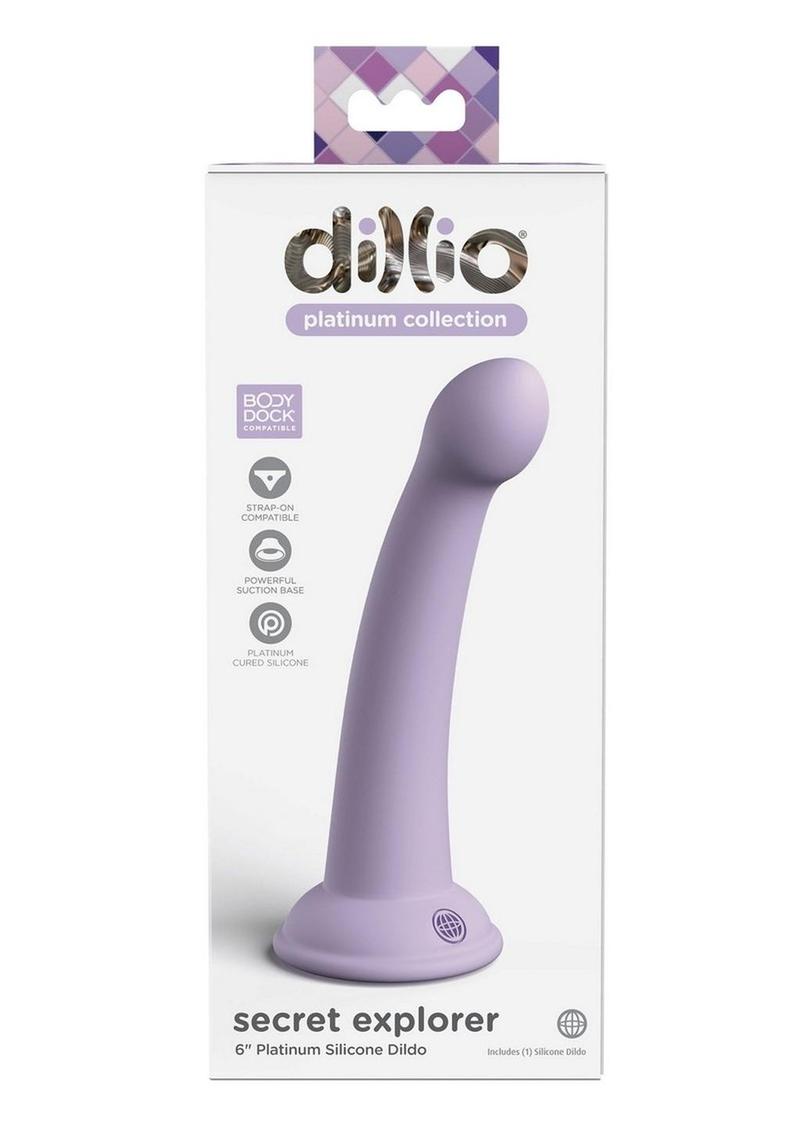 Dillio Platinum Silicone Dildo 6in Purp