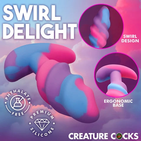 Creature Cocks Unicorn Swirl Plug S
