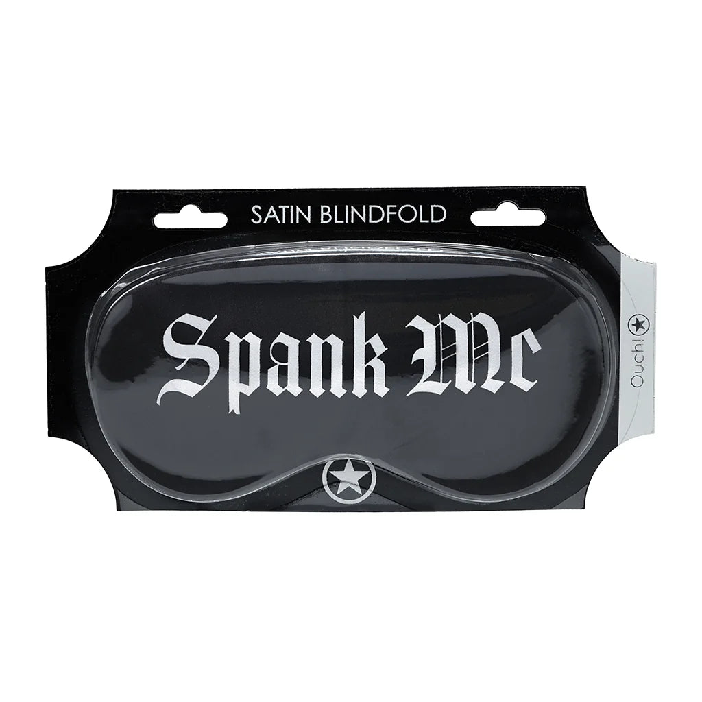 Ouch! Spank Me Satin Mask Black