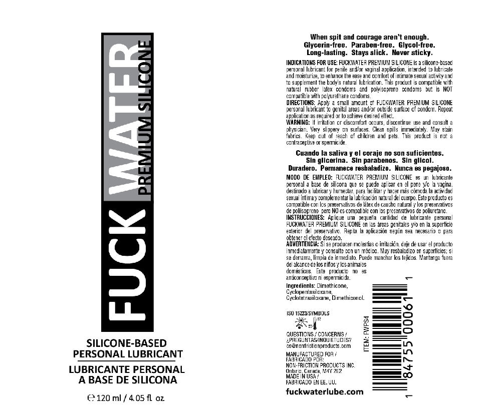 Fuck Water Premium Silicone 4oz