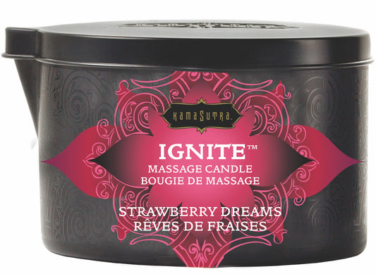 Ignite Strawberry Dreams Massage Candle - 6 oz.