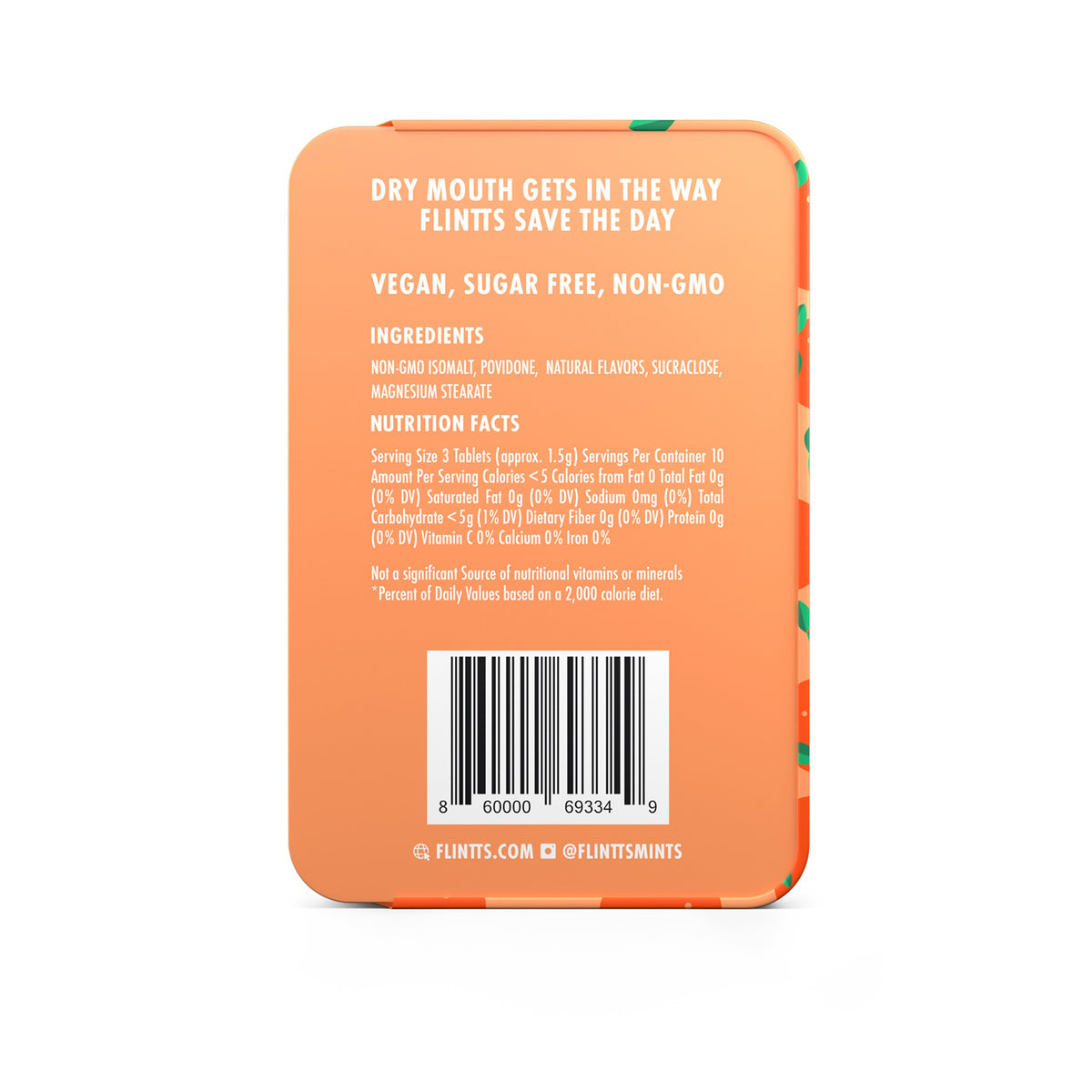 Flintts Mouth Watering Mints Sour Tangerine