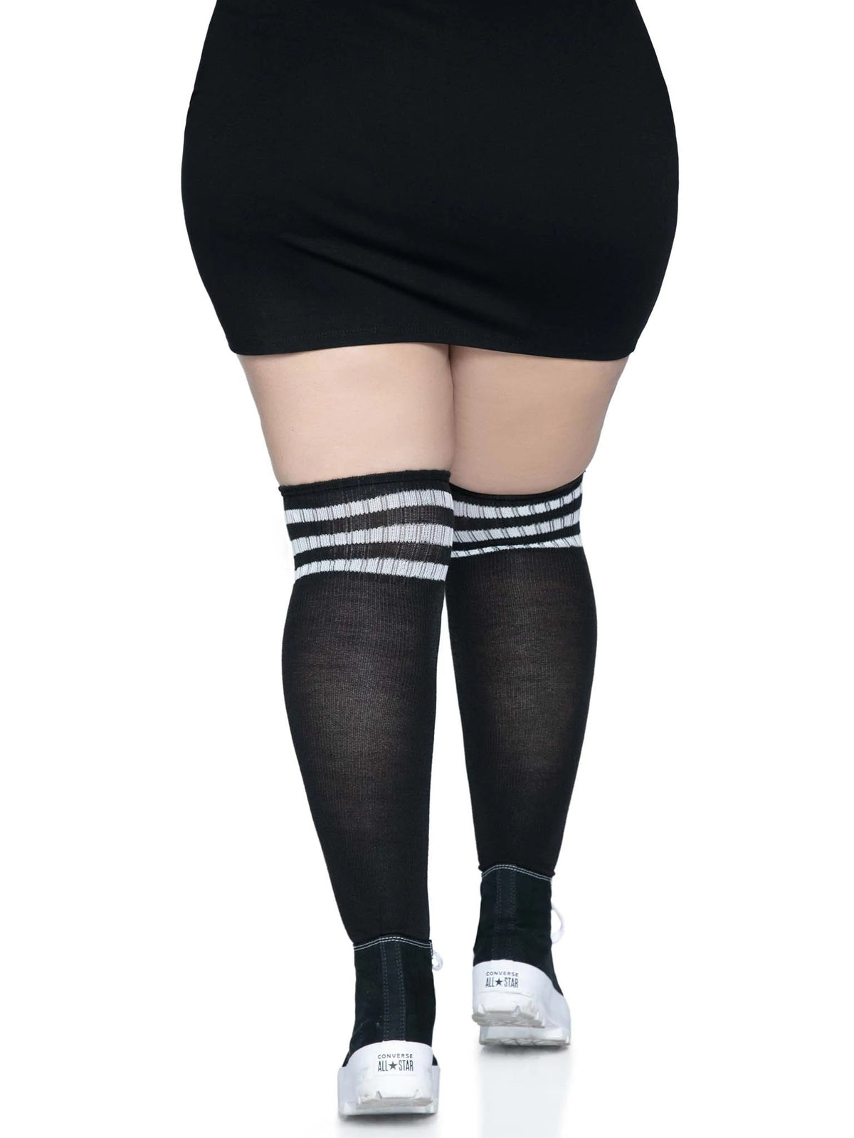 Over the Knee Athletic Sock Queen Black