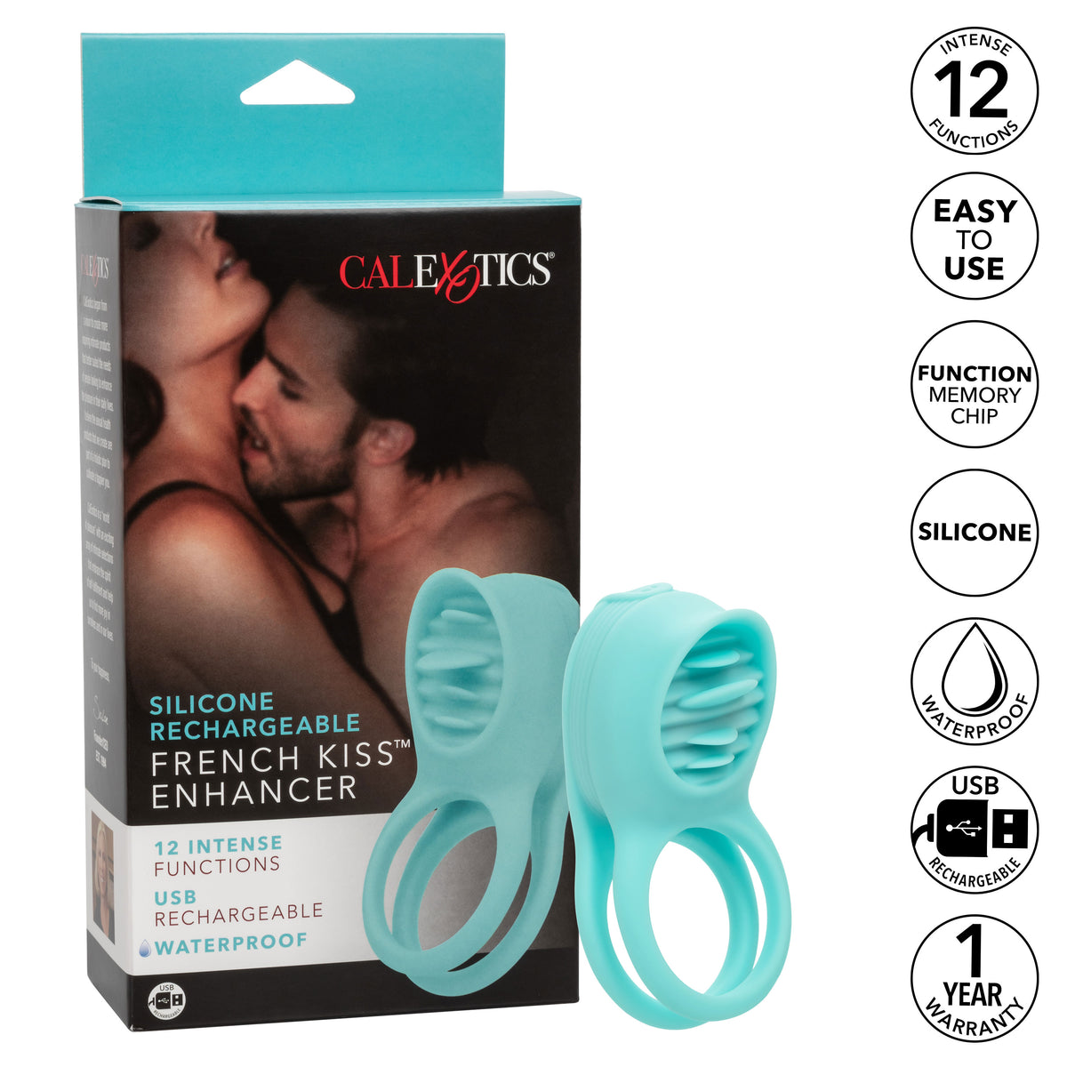 Silicone Rechargeable French Kiss C Ring