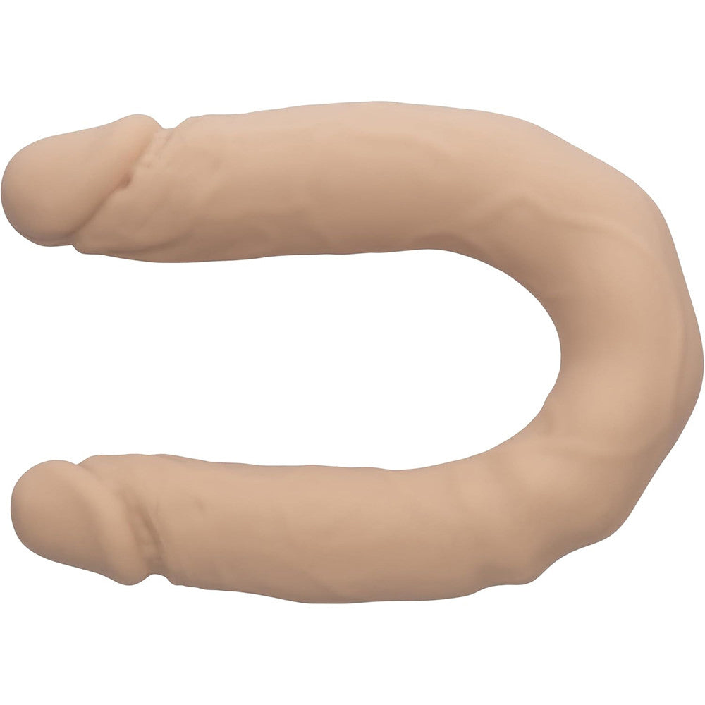 Silicone Studs Bend and Hold Dual Dong 16 Inch - Ivory