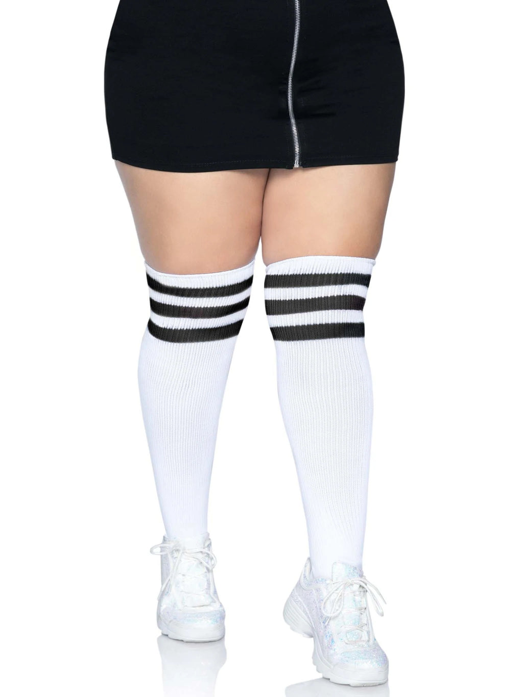 Over the Knee Athletic Sock Queen White