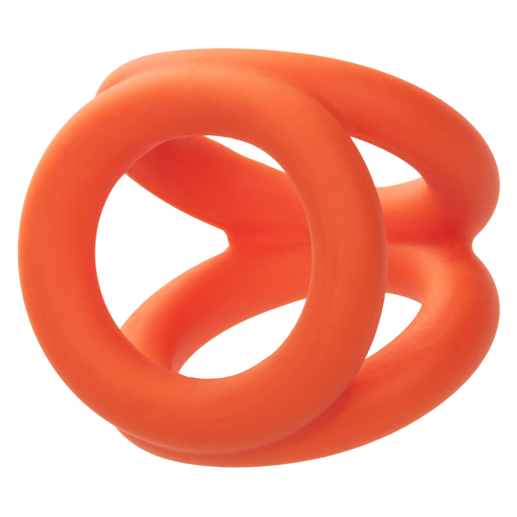 Alpha Liquid Silicone Tri-Ring Orange