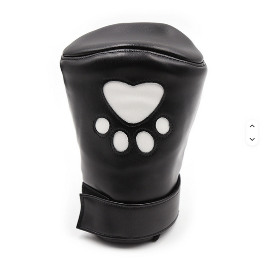 Puppy Play Paw Gloves – Black Faux Leather Mitts