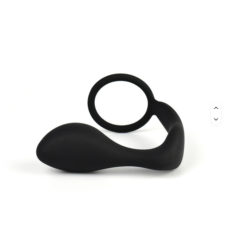 Silicone Ring Prostate Massager Non-Vibrating Blk