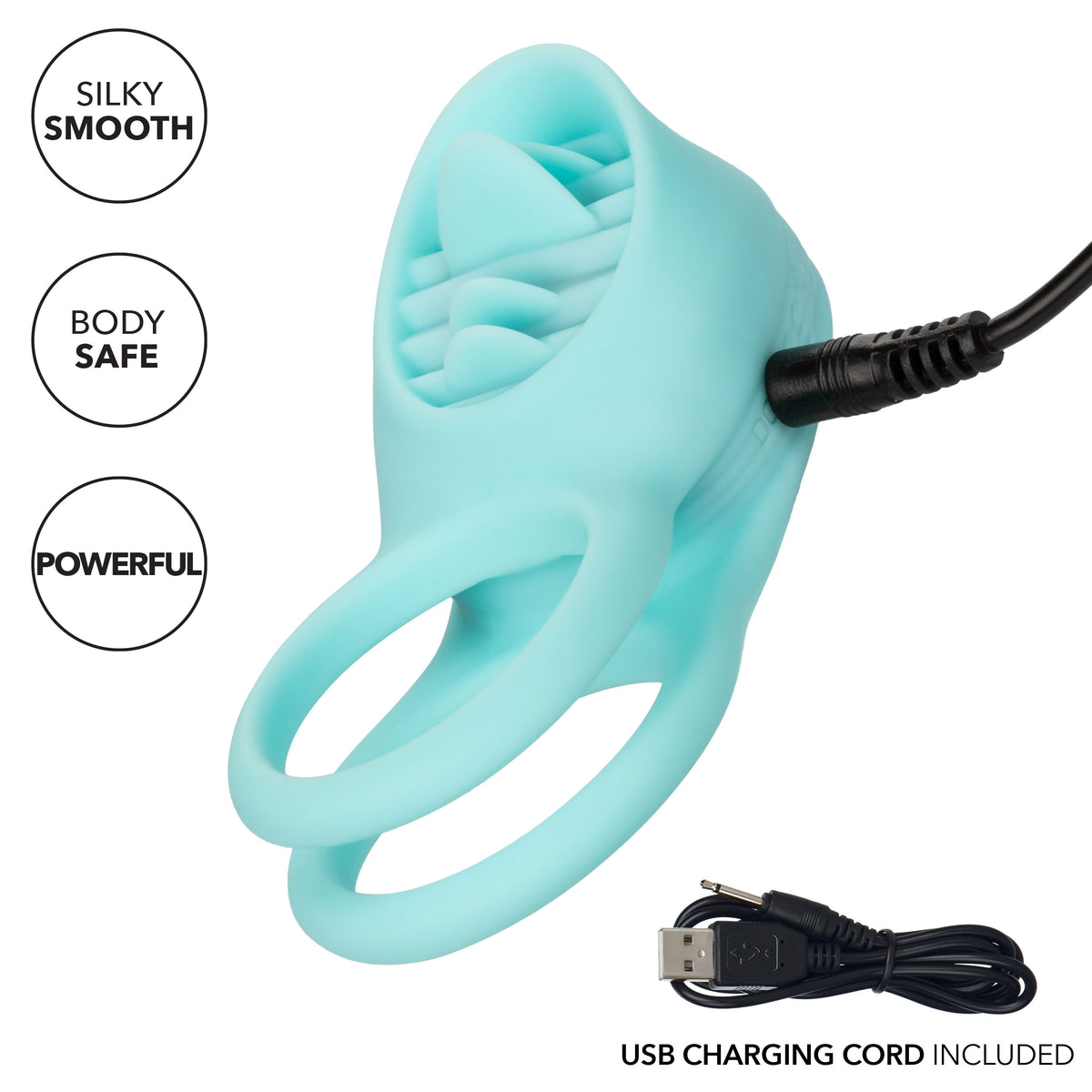 Silicone Rechargeable French Kiss C Ring