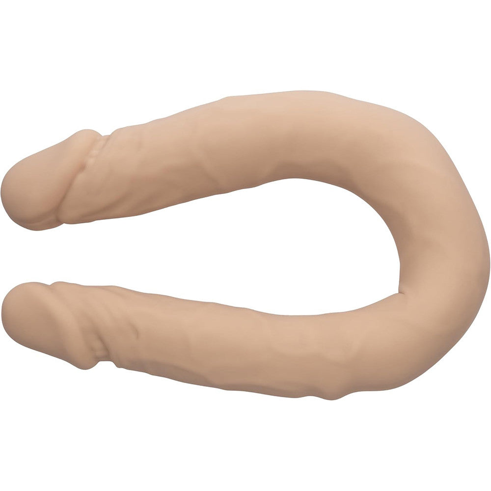 Silicone Studs Bend and Hold Dual Dong 12 inch - Ivory