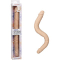 Silicone Studs Bend and Hold Dual Dong 16 Inch - Ivory