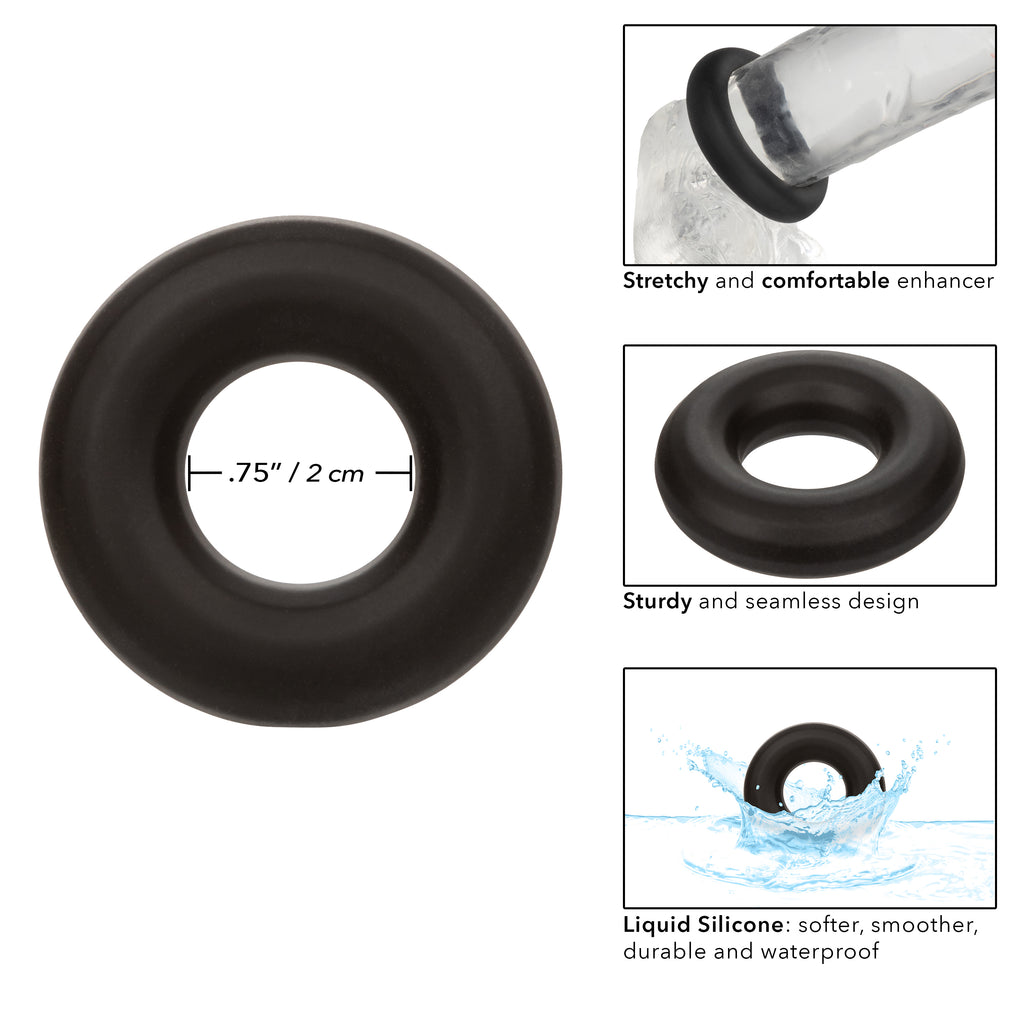Alpha Liquid Silicone Med Ring Blk
