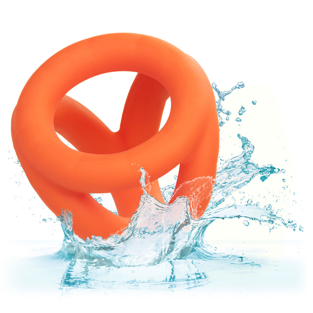 Alpha Liquid Silicone Tri-Ring Orange
