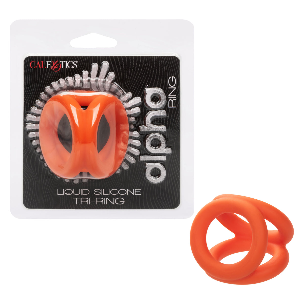 Alpha Liquid Silicone Tri-Ring Orange