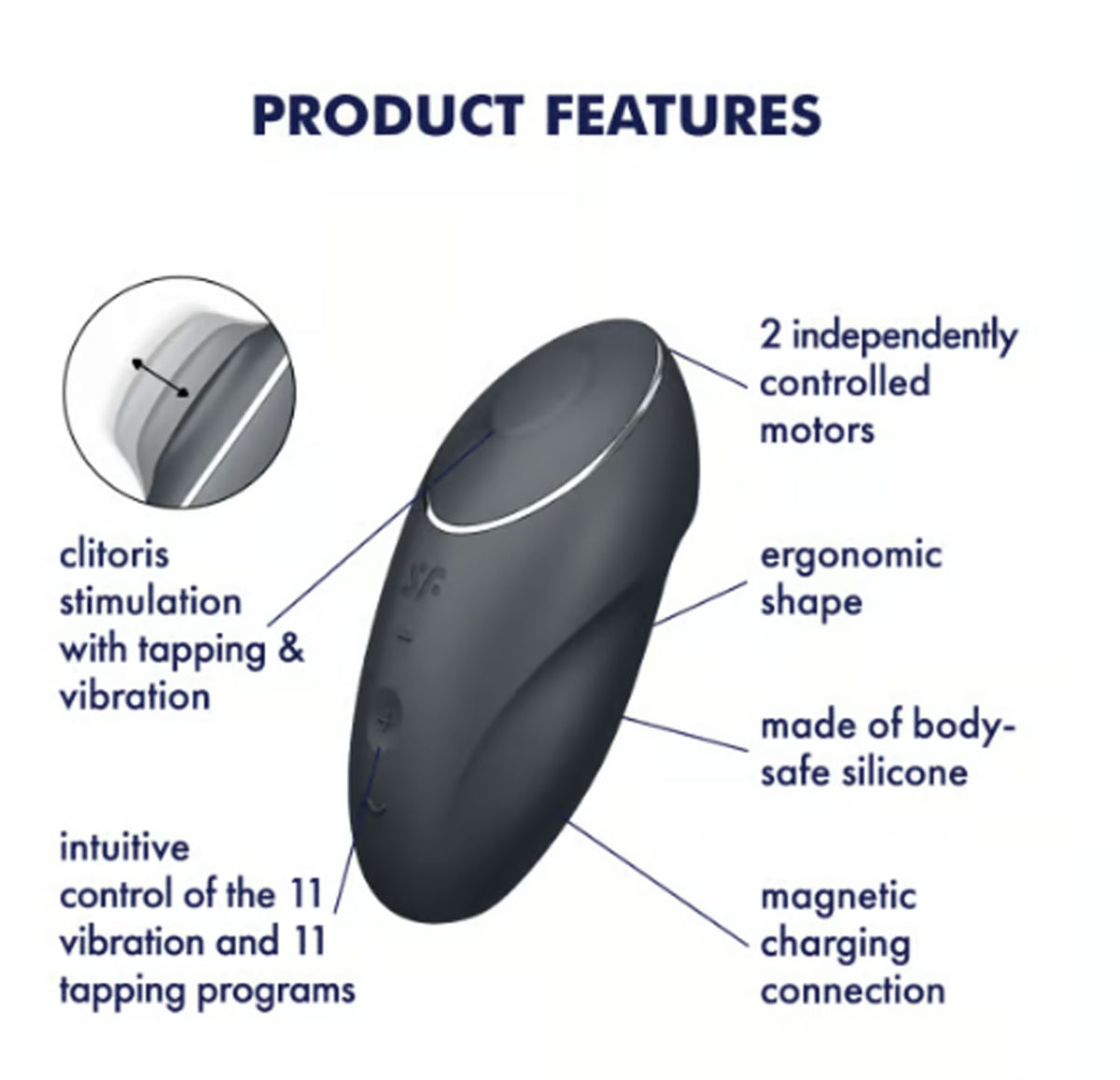 Satisfyer Tap & Climax Grey