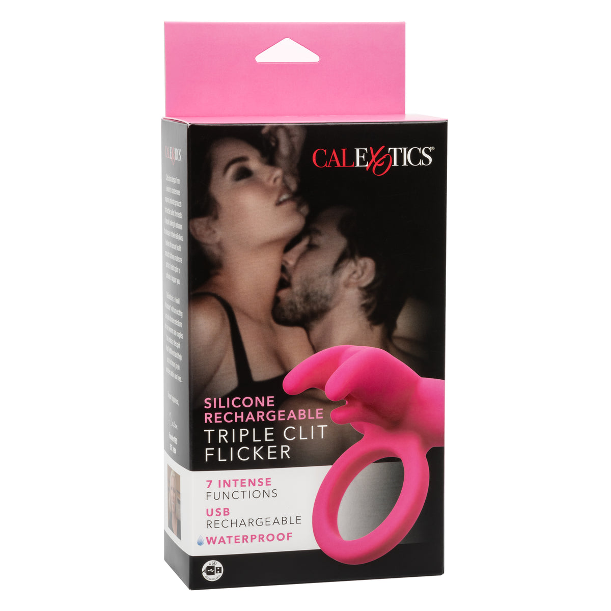 Silicone Rechargeable Trip Clit Flick Pnk