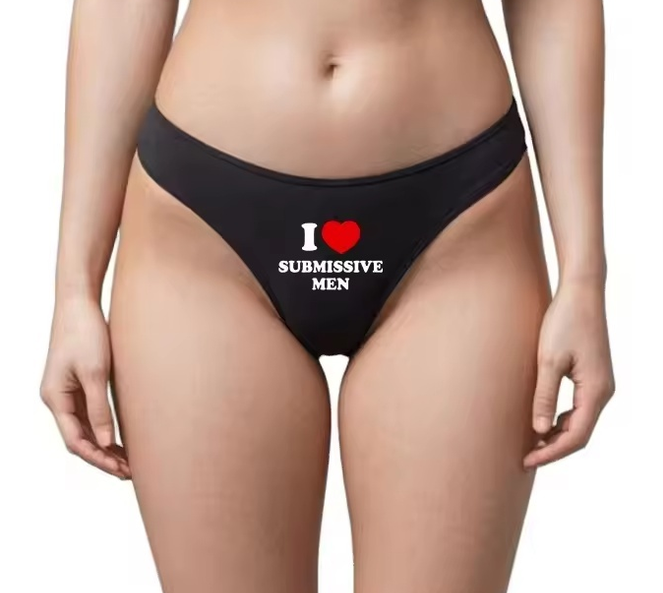I Heart Sub Men Thong Black