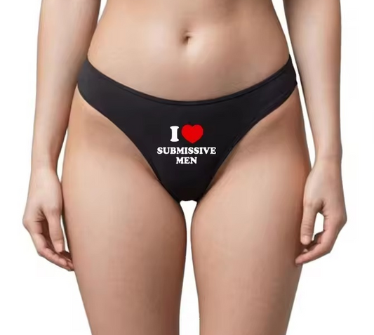 I Heart Sub Men Thong Black