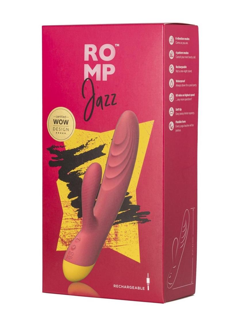 ROMP Jazz Rechargeable Silicone Rabbit Vibrator Berry