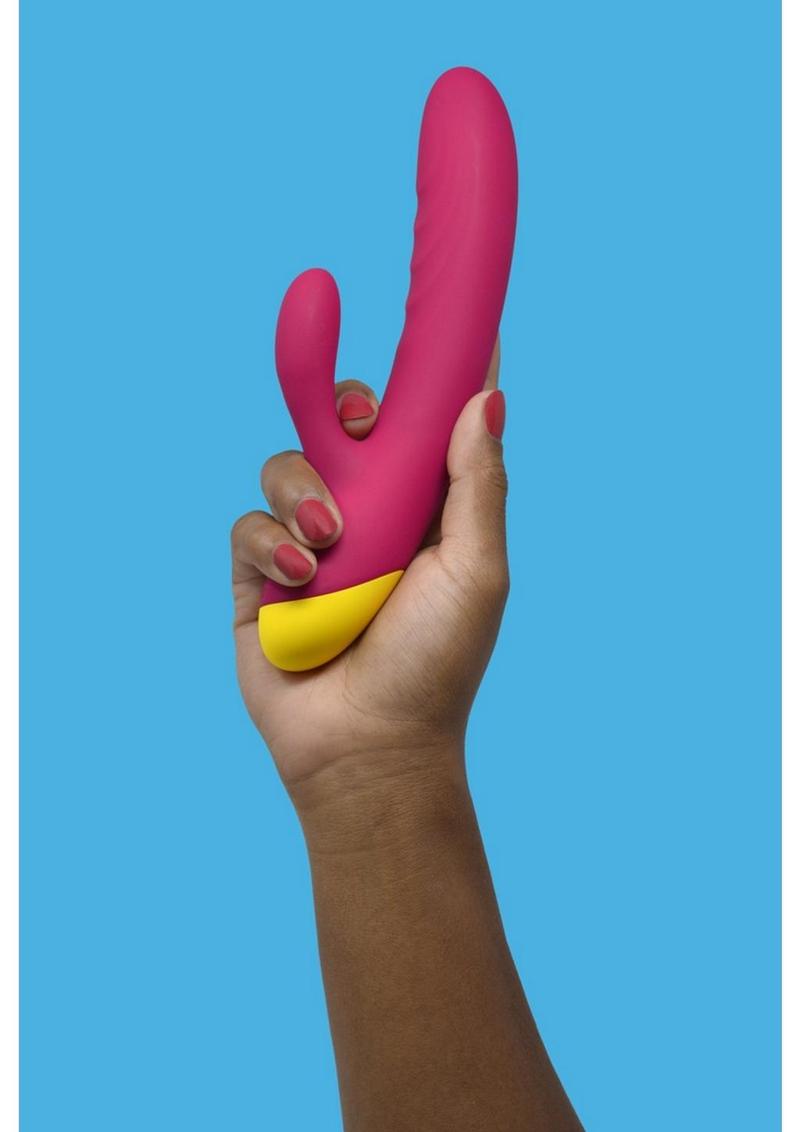 ROMP Jazz Rechargeable Silicone Rabbit Vibrator Berry