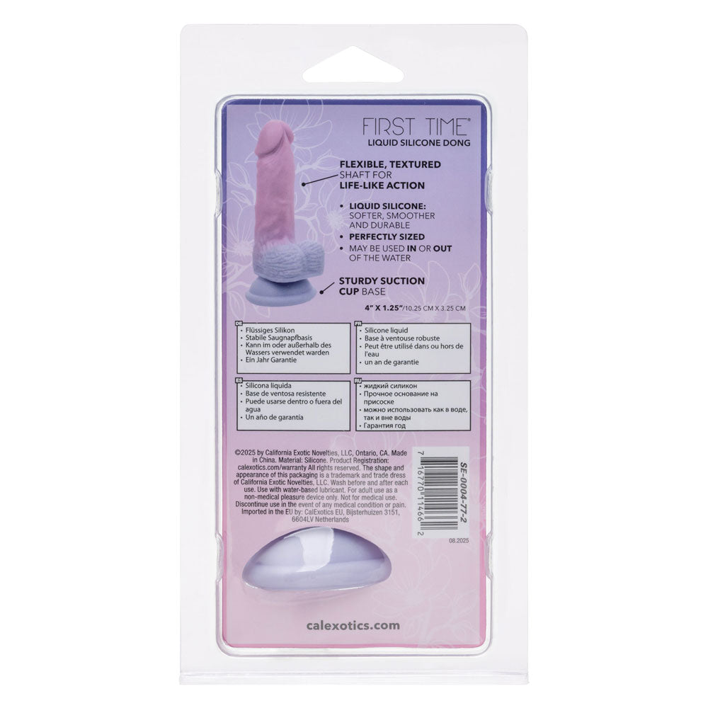 First Time Liquid Silicone Dong w/balls