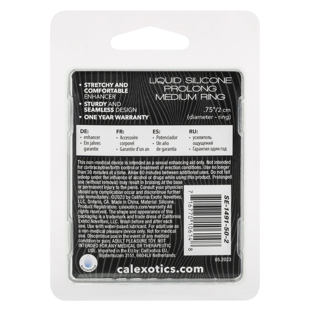 Alpha Liquid Silicone Med Ring Blk