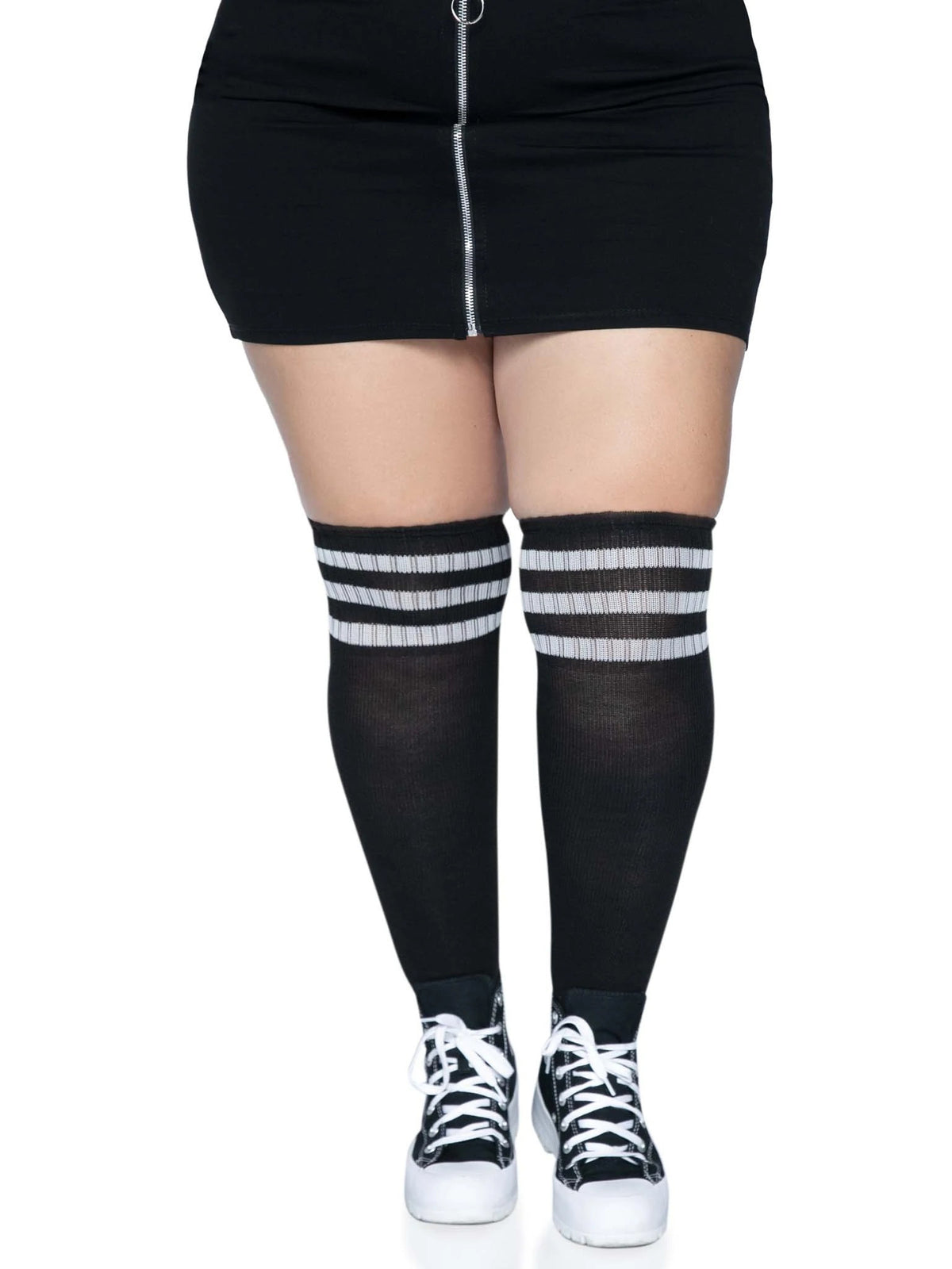 Over the Knee Athletic Sock Queen Black