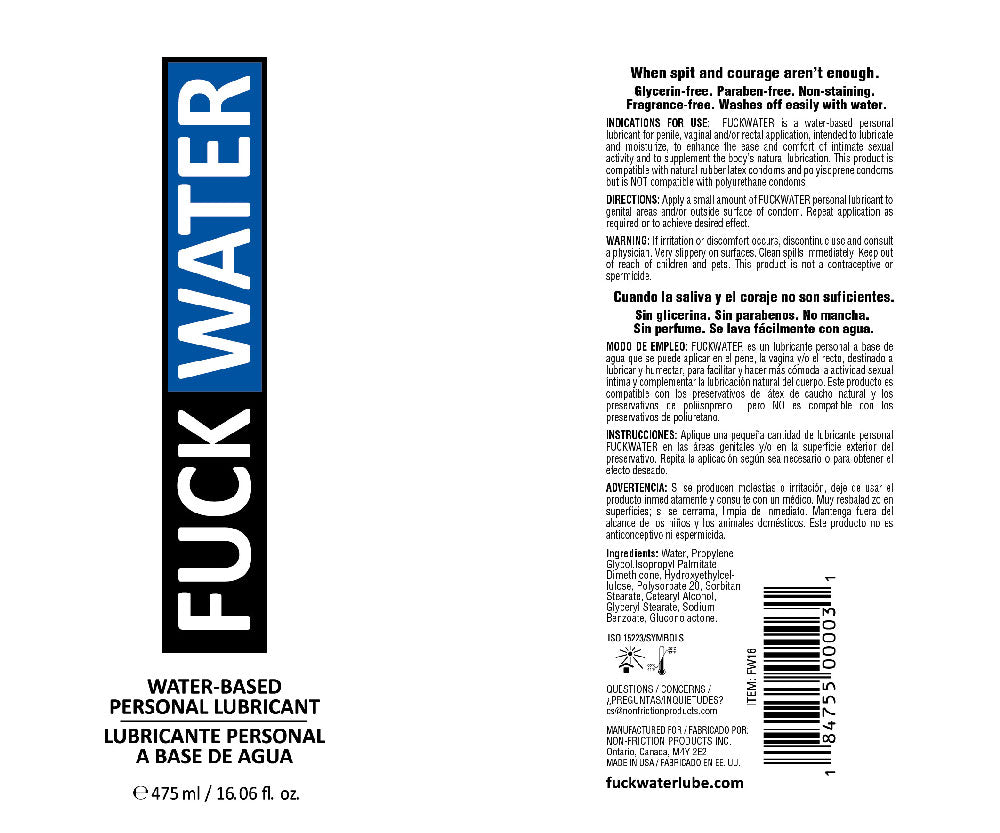 Fuck Water Original H2O 16oz
