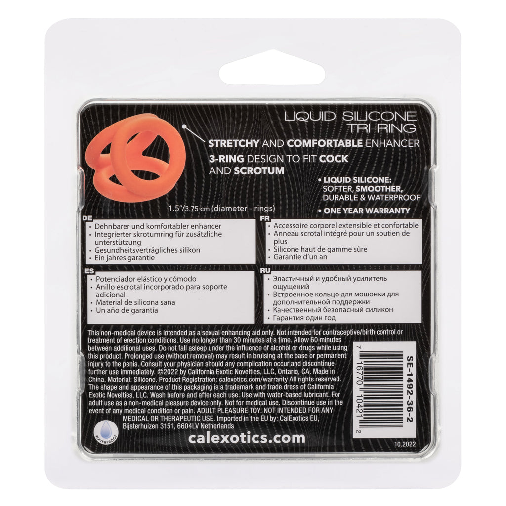 Alpha Liquid Silicone Tri-Ring Orange
