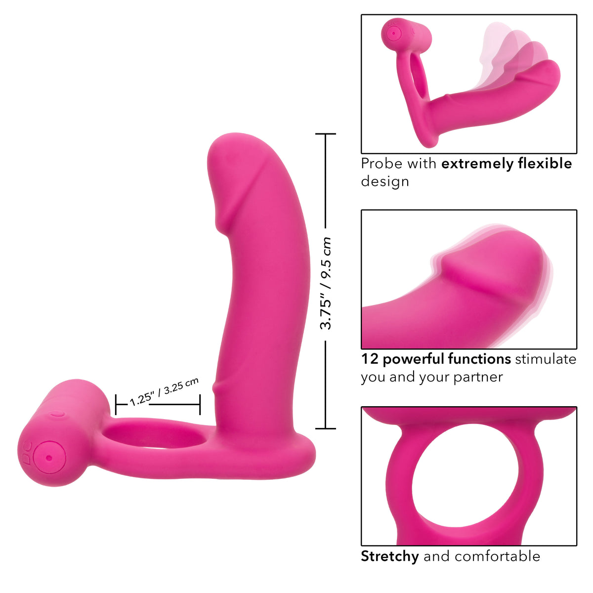 Silicone Rechargeable Double DP ring